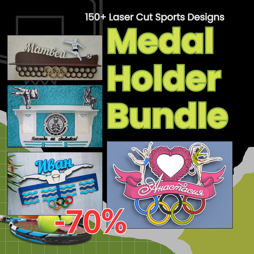 Medal Holder dxf SVG Bundle | 150+ Laser Cut Sports Designs (Digital Download)