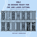 56 Ready-to-Use CNC & Laser Cutting | SVG DXF AI (Digital Download)