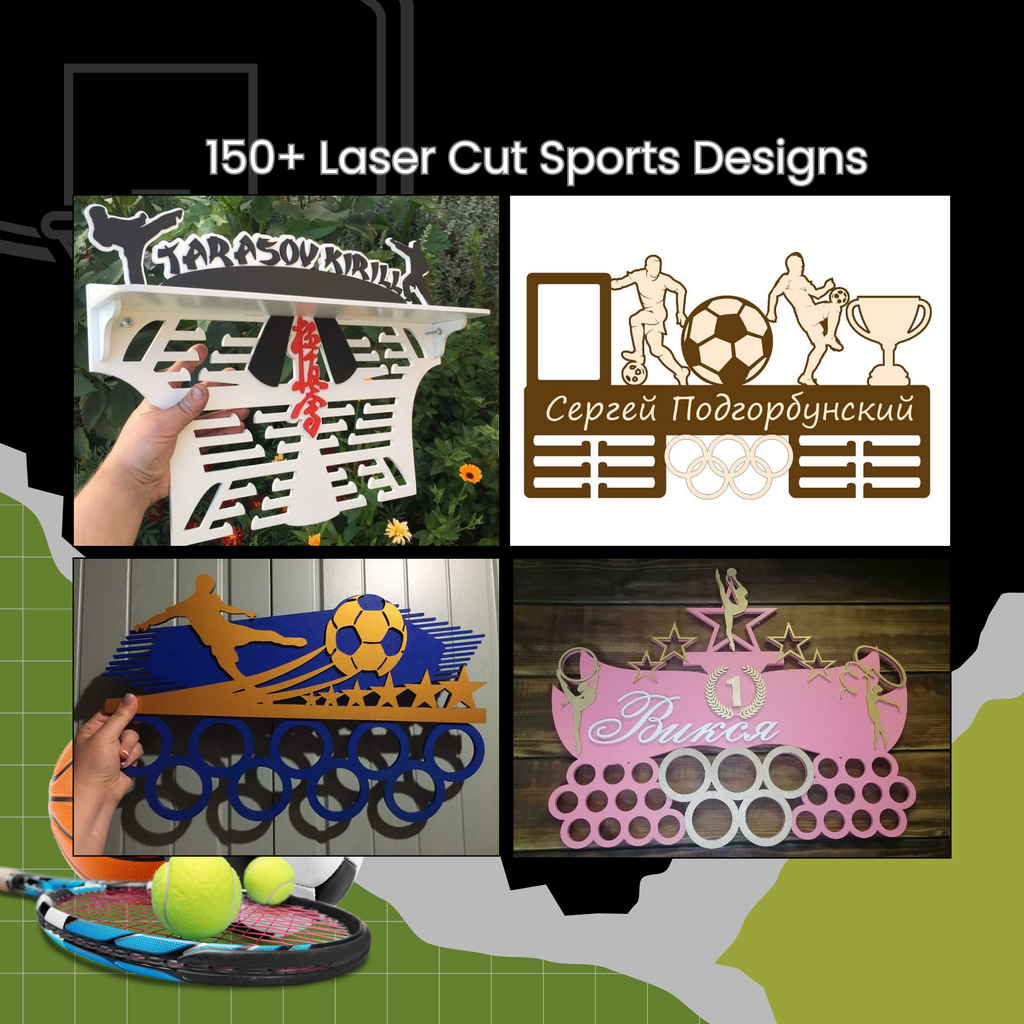 Medal Holder dxf SVG Bundle | 150+ Laser Cut Sports Designs (Digital Download)