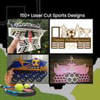 Medal Holder dxf SVG Bundle | 150+ Laser Cut Sports Designs (Digital Download)