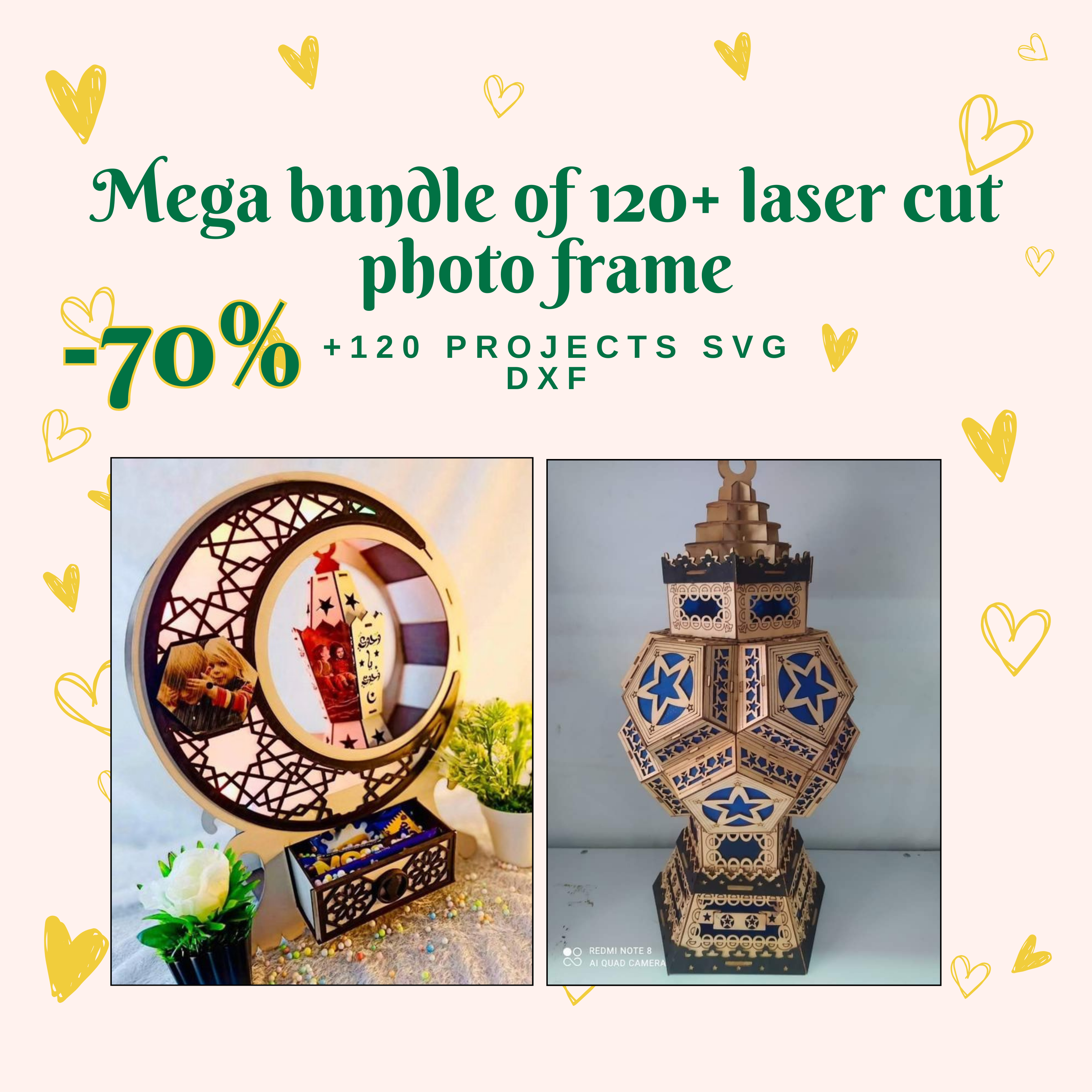 50+ Ramadan Laser Cut Files Bundle | DXF SVG EPS | Ramadan Decor | Instant Download