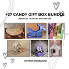 27 Candy Gift Box Bundle Laser Cut Files