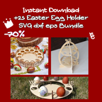 25 Easter Egg Holder SVG Files | Laser Cut Easter Decoration Bundle (Digital Download)