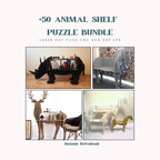 50 Animal Shelf Puzzle SVG Files | Laser Cut CNC Wooden Shelves (Digital Download)