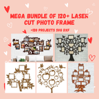 120+ Photo Frame Bundle | Laser Cut Files | CNC DXF SVG | Instant Download
