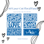 60 Floral Panel Laser Cut Files Bundle | Decorative Wall Screen SVG (Digital Download)