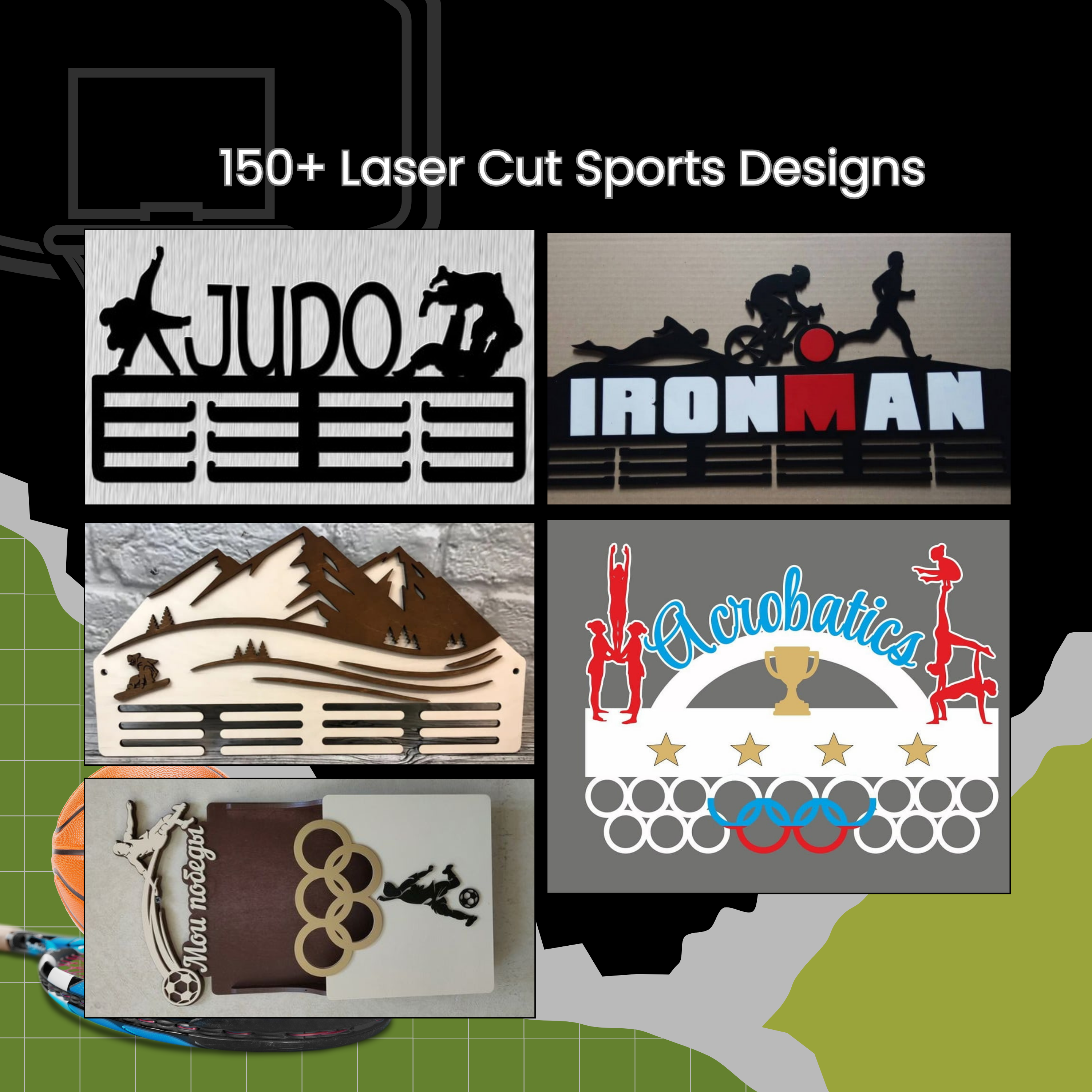 Medal Holder dxf SVG Bundle | 150+ Laser Cut Sports Designs (Digital Download)