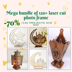 50+ Ramadan Laser Cut Files Bundle | DXF SVG EPS | Ramadan Decor | Instant Download