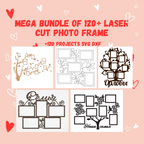 120+ Photo Frame Bundle | Laser Cut Files | CNC DXF SVG | Instant Download