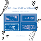 60 Floral Panel Laser Cut Files Bundle | Decorative Wall Screen SVG (Digital Download)