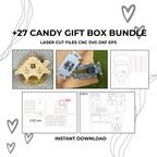 27 Candy Gift Box Bundle Laser Cut Files