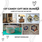 27 Candy Gift Box Bundle Laser Cut Files