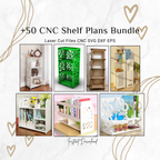 50+ CNC Storage Shelf Bundle | Laser Cut Storage Designs (svg, dxf)