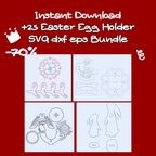 25 Easter Egg Holder SVG Files | Laser Cut Easter Decoration Bundle (Digital Download)
