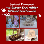 25 Easter Egg Holder SVG Files | Laser Cut Easter Decoration Bundle (Digital Download)