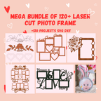 120+ Photo Frame Bundle | Laser Cut Files | CNC DXF SVG | Instant Download