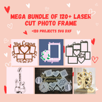 120+ Photo Frame Bundle | Laser Cut Files | CNC DXF SVG | Instant Download