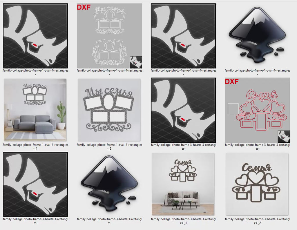 120+ Photo Frame Bundle | Laser Cut Files | CNC DXF SVG | Instant Download